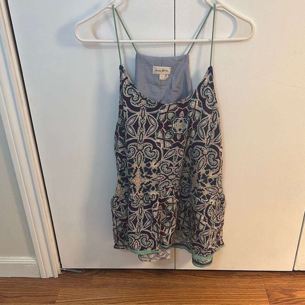 Meadow Rue Black and White Graphic Camisole Top - Picture 1 of 3